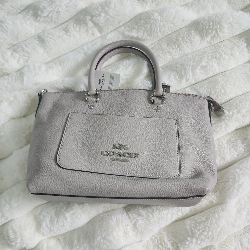 Coach Gray Leather Tote Bag